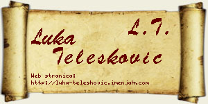 Luka Telesković vizit kartica